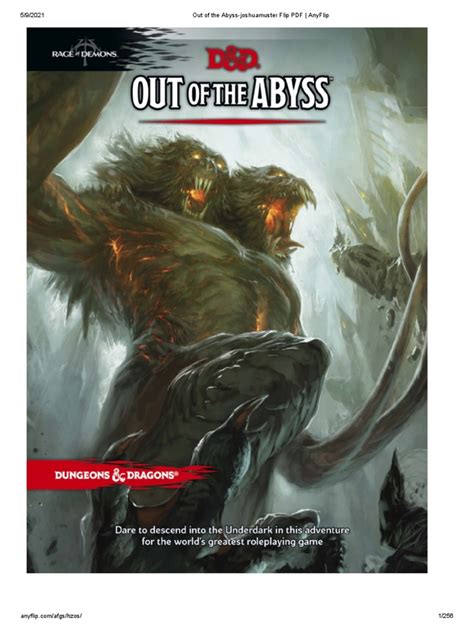 Out of the abyss anyflip - rivals out of the Abyss and repopulate its layers with librarians don't mind them staying in Gravenhollow as ber own demonic offspring. The character experiencing long as they like. However, the library stops providing the vision must succeed on a DC 16 Wisdom saving new visions after the characters learn the most essential